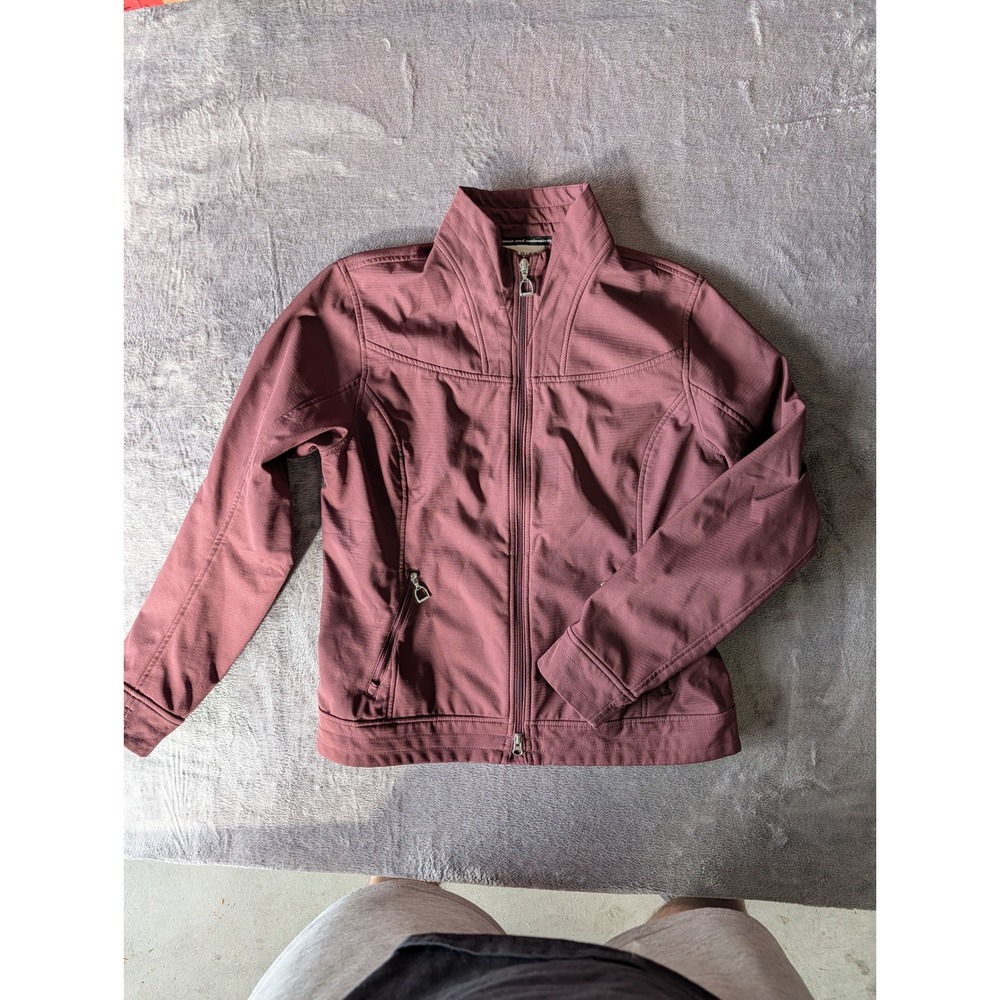 Ariat Mens Burgundy Softshell Fleece Lined Equestrian Jacket Large Full Zip